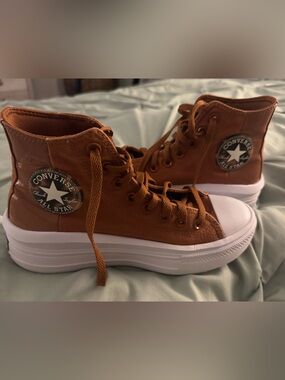 Converse High Top Sneakers - Burnt Orange Canvas